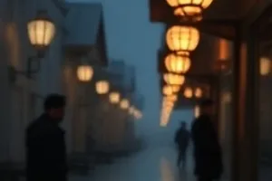 《旧书店不打烊》封面，深夜亮灯的旧书店门面